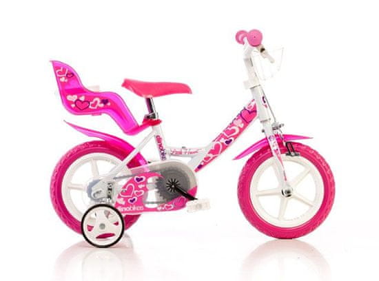 shumee Dětské kolo Dino Bikes bílo-růžové 12&quot;