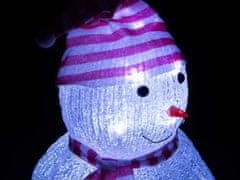 Greatstore Vánoční dekorace - akrylový sněhulák, studeně bílý