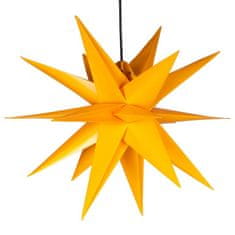 Greatstore Vánoční dekorace - hvězda s časovačem 1 LED, 55 cm, žlutá