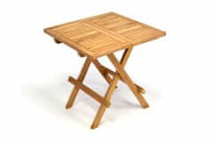 Greatstore Zahradní dřevěný skládací stolek DIVERO výška 50 cm
