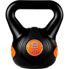 shumee MOVIT Kettlebell činka - 8 kg, černá/oranžová