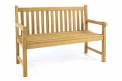 shumee Zahradní lavice DIVERO - ošetřené týkové dřevo - 130 cm