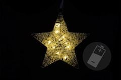 Greatstore Vánoční dekorace - hvězda, 25 cm, 10 LED diod