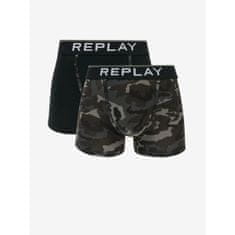 Replay Boxerky Boxer Style 8 Cuff Logo&Camouflage 2Pcs Box S