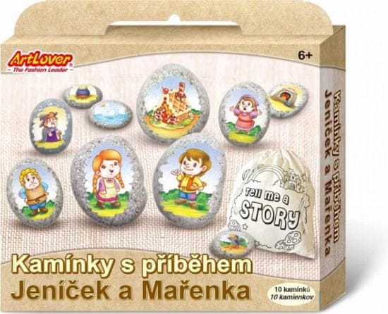 Artlover Kamínky s příběhem - Jeníček a Mařenka