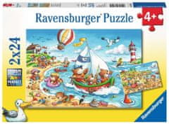 Ravensburger Puzzle Prázdniny u moře 2x24 dílků