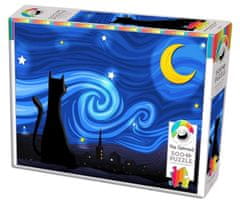 Cobble Hill Puzzle Kočičí hvězdná noc 500 dílků