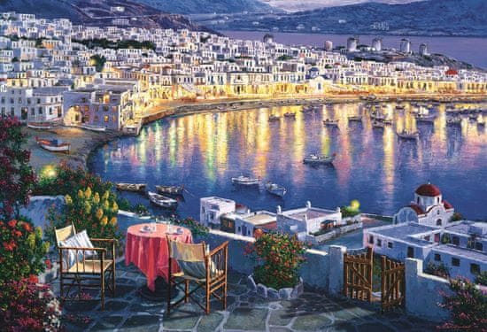 Trefl Puzzle Mykonos za soumraku, Řecko 1500 dílků