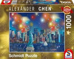 Schmidt Puzzle Socha Svobody s ohňostrojem 1000 dílků