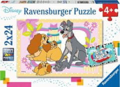 Ravensburger Puzzle Disneyho oblíbená štěňátka 2x24 dílků