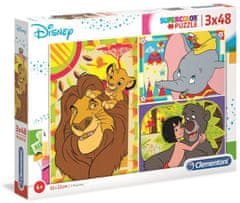 Clementoni Puzzle Disney pohádky 3x48 dílků