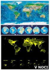 Educa Svítící puzzle Mapa světa 1000 dílků