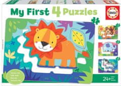 Educa Moje první puzzle Zvířátka z divočiny 4v1 (5,6,7,8 dílků)