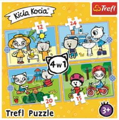 Trefl Puzzle Kicia Kocia: Den kočičky 4v1 (12,15,20,24 dílků)