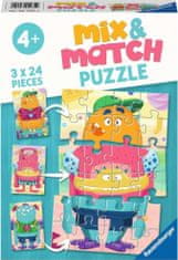 Ravensburger Puzzle Mix&Match: Legrační příšera 3x24 dílků