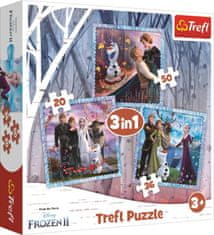 Trefl Puzzle Ledové království 2: Kouzelný příběh 3v1 (20,36,50 dílků)