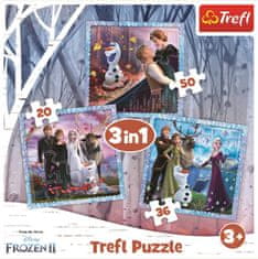 Trefl Puzzle Ledové království 2: Kouzelný příběh 3v1 (20,36,50 dílků)