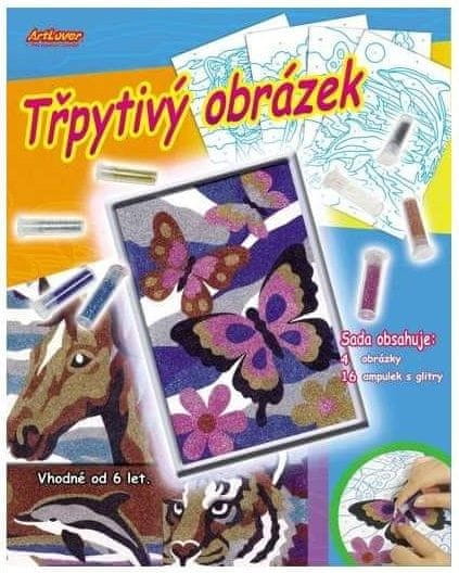 Artlover Třpytivé obrázky - sada 4ks