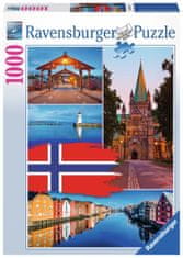 Ravensburger Puzzle Trondheim koláž, Norsko 1000 dílků