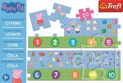 Trefl Vzdělávací puzzle Čísla Prasátko Peppa 20 dílků