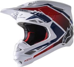 Alpinestars PŘILBA SM10 CARB WT/RD/B XL (Velikost: XL) 8300222-2378-XL