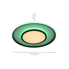 PAUL NEUHAUS LEUCHTEN DIREKT is JUST LIGHT LED stropní svítidlo, černá, stmívatelné, dálkový ovladač, paměť RGB plus 2700-5000K