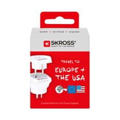 Skross Cestovní adaptér Combo svět - Evropa, USA zemněný Skross SKR1500204E