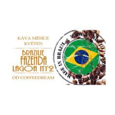 COFFEEDREAM Káva BRAZILIE FAZENDA da LAGOA - Hmotnost: 100g, Typ kávy: Středně jemné mletí - espresso, mocca, Způsob balení: běžný třívrstvý sáček