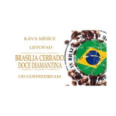 COFFEEDREAM Káva BRAZILIE CERRADO DOCE DIAMANTINA - Hmotnost: 100g, Typ kávy: Středně jemné mletí - espresso, mocca, Způsob balení: běžný třívrstvý sáček