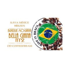 COFFEEDREAM Káva BRAZILIE MOGIANA BELLA - Hmotnost: 1000g, Typ kávy: Jemné mletí - český turek, Způsob balení: běžný třívrstvý sáček