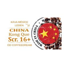 COFFEEDREAM Káva CHINA Kong Que Scr. 16+ - Hmotnost: 250g, Typ kávy: Zrnková, Způsob balení: běžný třívrstvý sáček