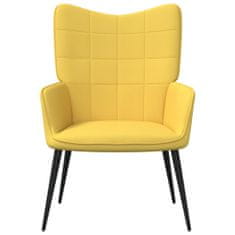 Vidaxl Relaxační židle 62 x 68,5 x 96 cm hořčicově žlutá textil