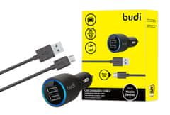 SEFIS nabíječka do auta 2x USB 20W 2.1A 5V s micro-USB kabelem 1,2m