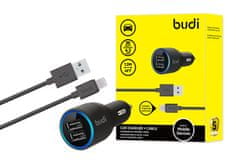 SEFIS nabíječka do auta 2x USB 20W 2.1A 5V s Lightning kabelem pro iPhone 1,2m