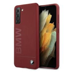 Bmw BMHCS21SSLBLRE hard silikonové pouzdro Samsung Galaxy S21 5G red Silicone Signature