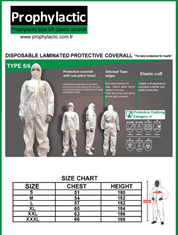 Prophylactic Ochranný oblek Prophylactic type 5-6 classic coverall ( vel. L, XL, 3XL) Velikost: L