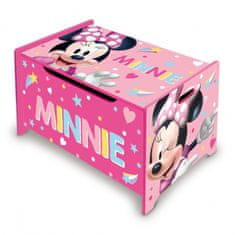 Arditex Dětský dřevěný nábytek 2v1 MINNIE MOUSE Lavice / Box na hračky, WD13979