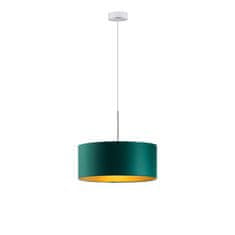 LYSNE.PL Závěsná lampa SINTRA GOLD fi 40 cm 3xE27, chromový rám, zelená