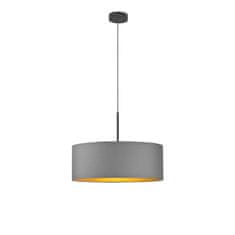 LYSNE.PL Lampa do jídelny SINTRA GOLD fi 50 cm 3xE27, černý rám, šedá