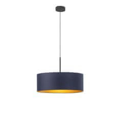 LYSNE.PL Lampa do jídelny SINTRA GOLD fi 50 cm 3xE27, černý rám, tmavě modrá