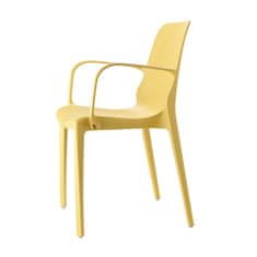 Intesi židle Ginevra s područkami žlutá
