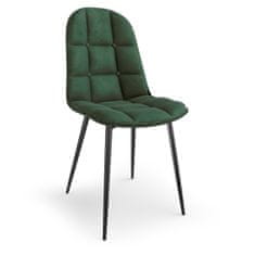 Halmar Jídelní židle K417 - tmavozelená (Velvet) / černá