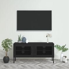 Vidaxl TV skříňka černá 105 x 35 x 50 cm ocel