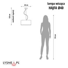 LYSNE.PL Stropní svítidlo HAJFA GOLD fi 40 cm 3xE27, kartáčovaná ocel rám, černá/zlatá