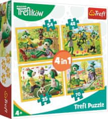 Trefl Puzzle Treflíci: Společné chvíle 4v1 (35,48,54,70 dílků)