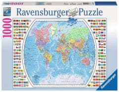 Ravensburger Puzzle Politická mapa světa 1000 dílků