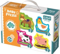 Trefl Baby puzzle Zvířata na farmě 4v1 (3,4,5,6 dílků)