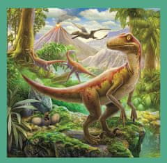 Trefl Puzzle Neobyčejný svět dinosaurů 3v1 (20,36,50 dílků)