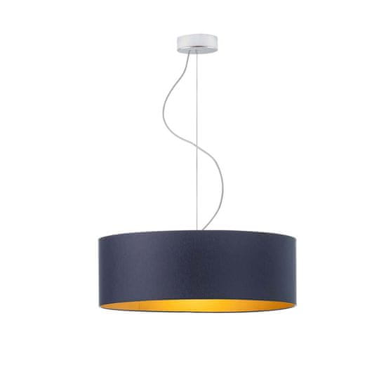 LYSNE.PL Lampa do jídelny HAJFA GOLD fi 50 cm 3xE27, chromový rám