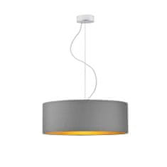 LYSNE.PL Lampa do jídelny HAJFA GOLD fi 50 cm 3xE27, chromový rám, šedá